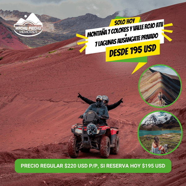7 Lagunas Ausangate privado + Montaña 7 Colores ATV y Valle Rojo