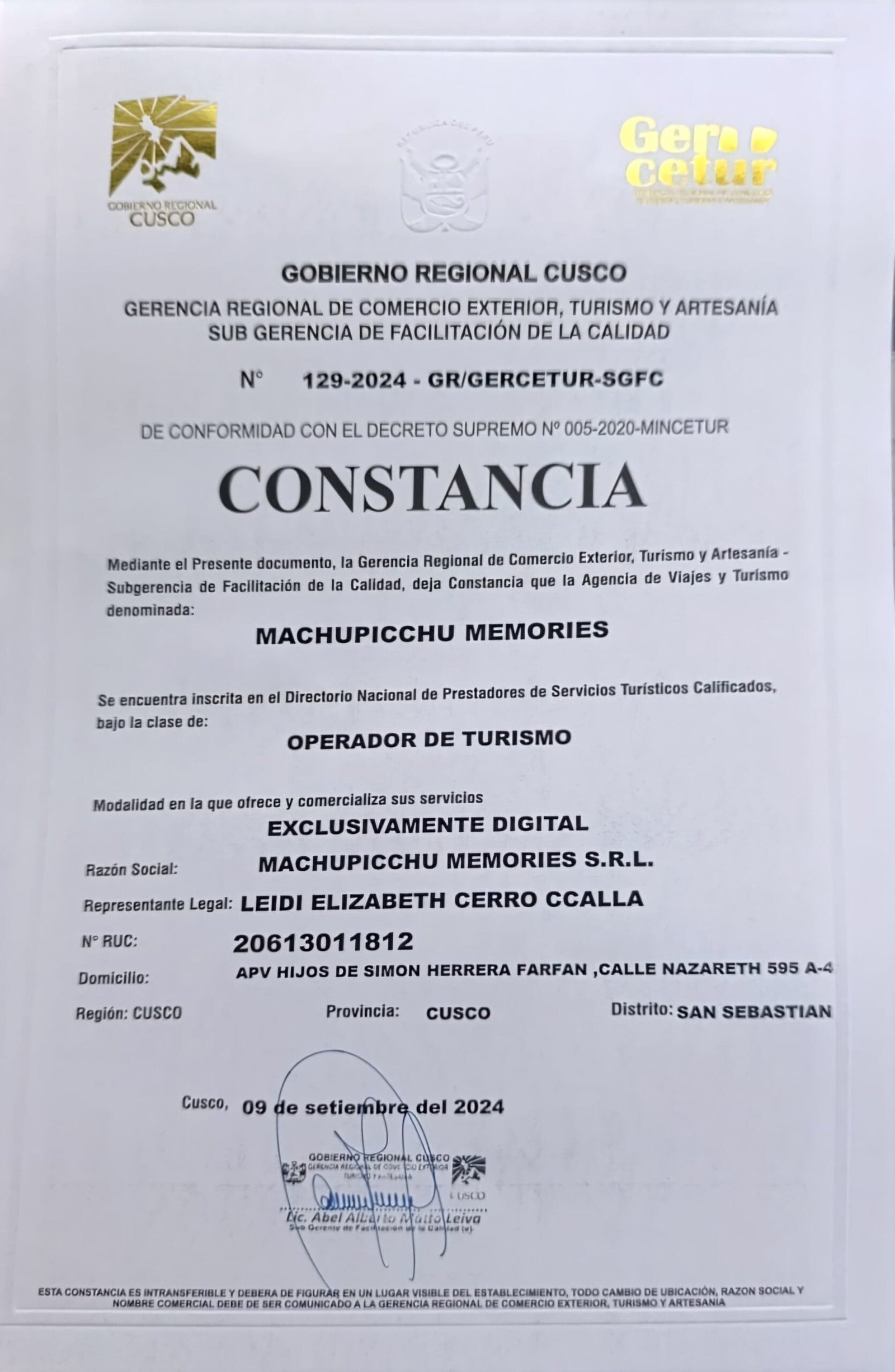 Gercetur Machu Picchu Memories