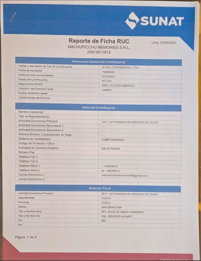 Gercetur Machu Picchu Memories